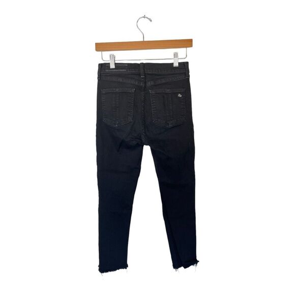 Rag & Bone | High Rise Ankle Skinny Raw Hem Black Denim Women’s Jeans 26 - Picture 2 of 9